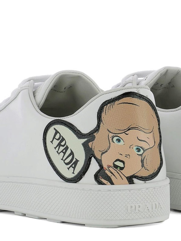 Prada - strip patch sneakers - 1E773IF0053KE3F062R
