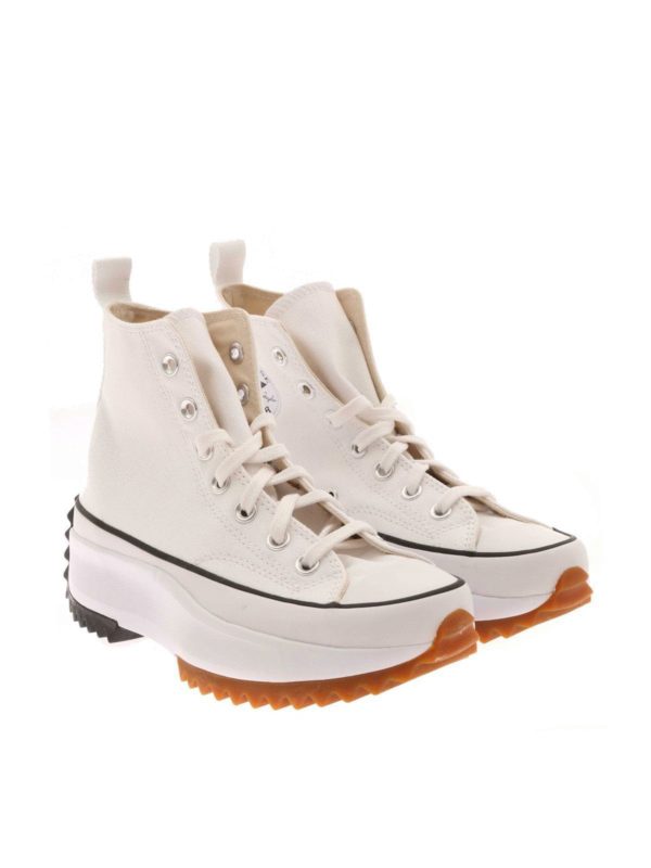 converse white run star hike sneakers