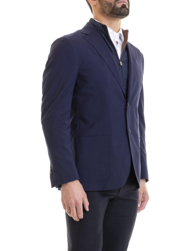 Blazers Corneliani - Water resistant blazer with removable collar ...