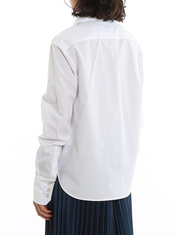 Cotton shirt with maxi collar shop online: SAINT LAURENT