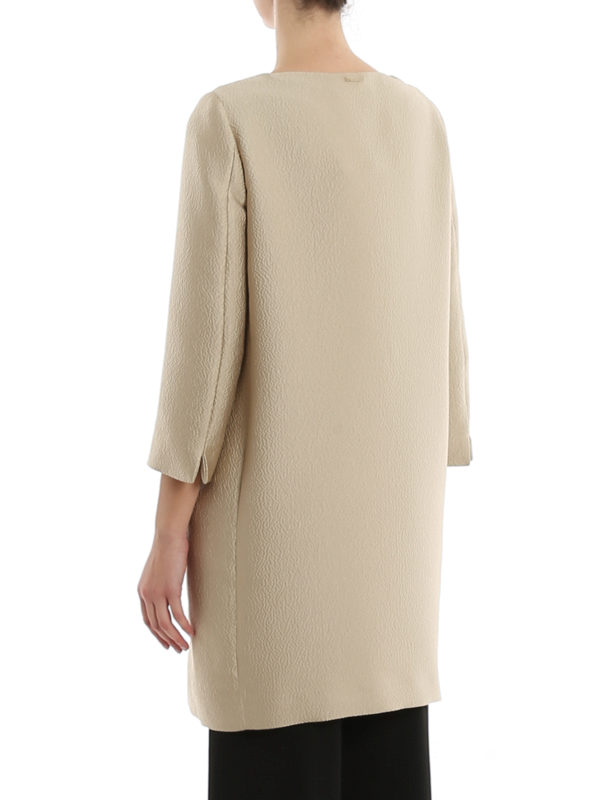 Crepe tech fabric coat shop online: HERNO