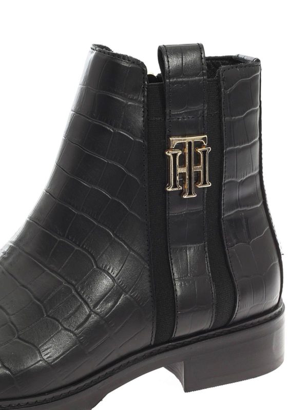 tommy hilfiger croco boots