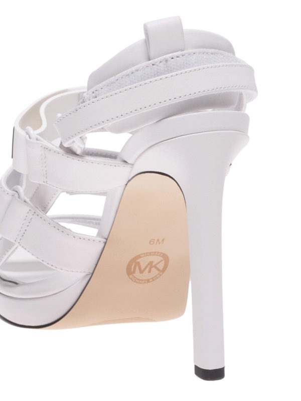 michael kors white sandals heels
