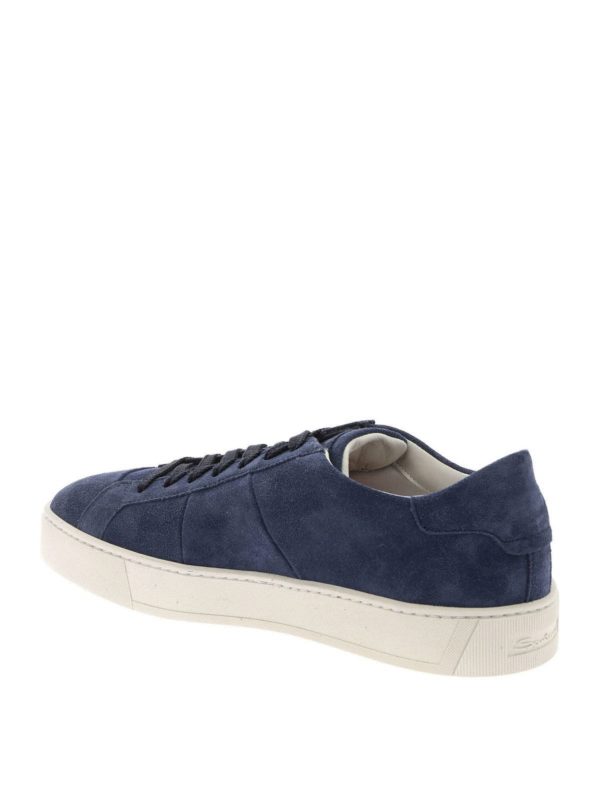 santoni blue sneakers