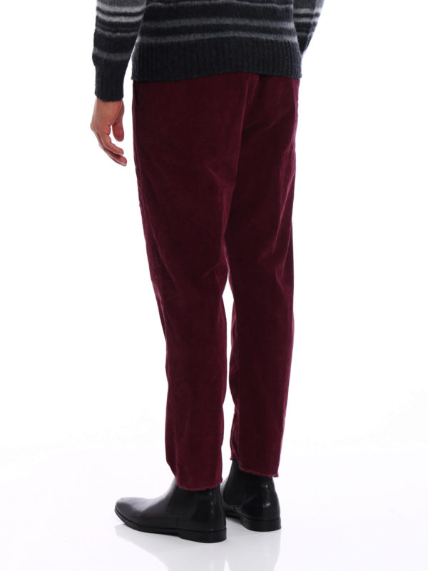 Denim patches corduroy chinos 