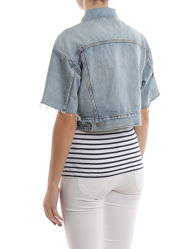 Levi'S Denim short sleeved cropped over jacket denim jacket 852960001