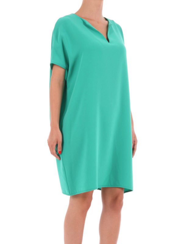 Kora short sleeve tunic crepe dress 