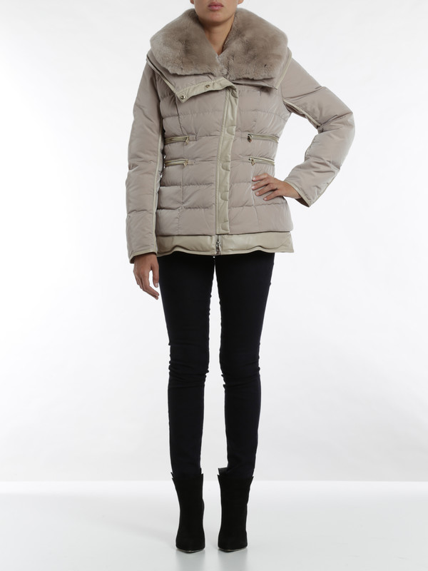 fur collar padded jacket