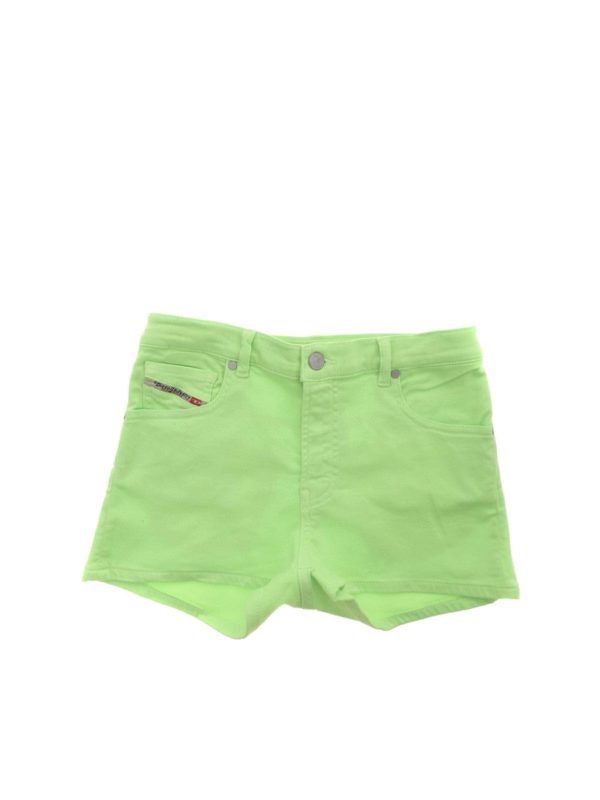 شلوارک Diesel - Denim shorts in green 