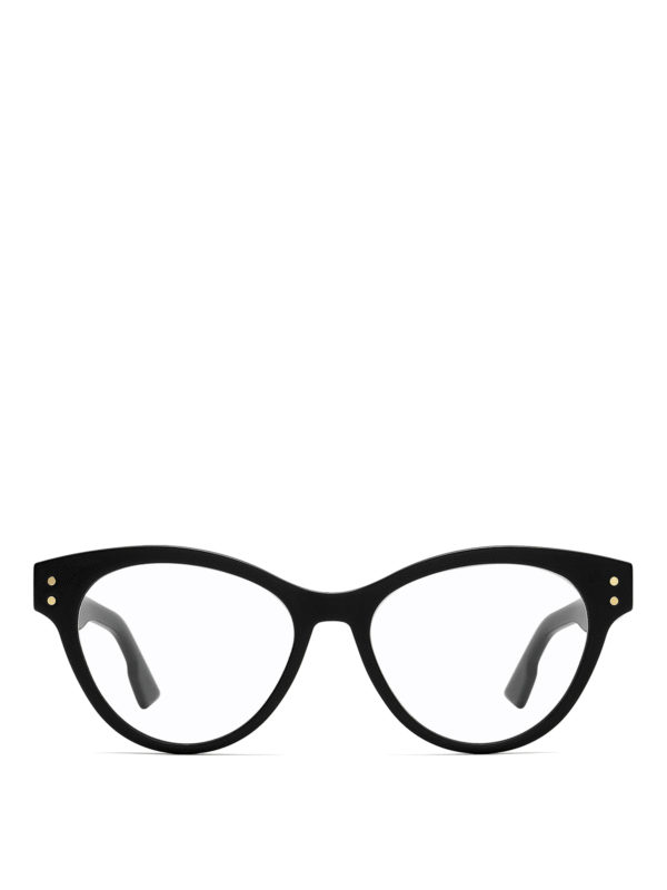 DIOR: Glasses online - Black glasses with gold-tone logo at temples