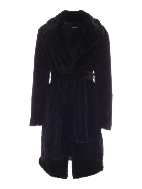 dkny sheepskin coat