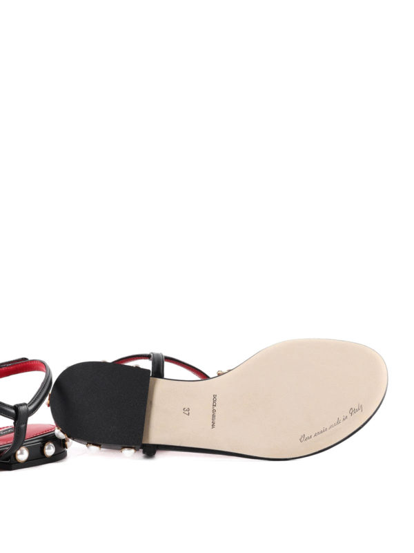 Sandals Dolce & Gabbana - DG Amore leather thong sandals - CQ0241AI57380999