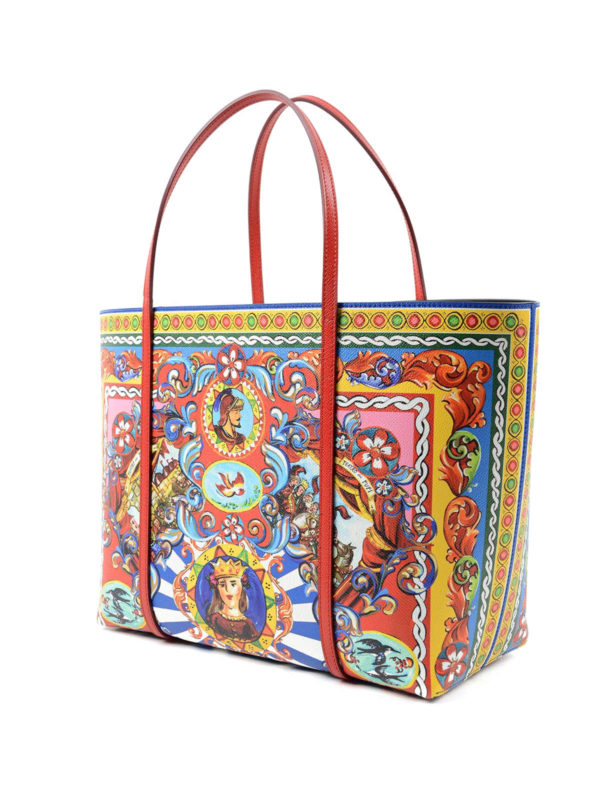 Escape printed leather shopping bag 