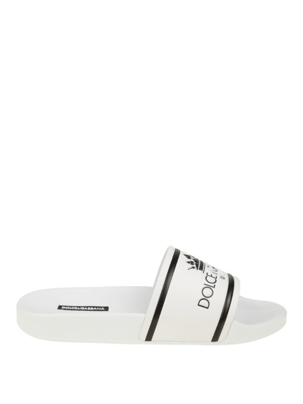 dolce and gabbana slides white