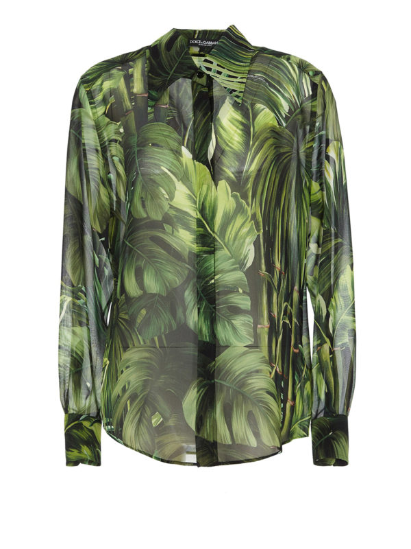 Shirts Dolce & Gabbana - Silk georgette floral shirt - F5N27TIS1DKHN1RA
