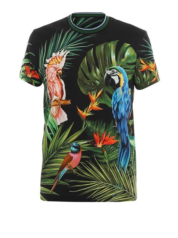 dolce and gabbana parrot shirt