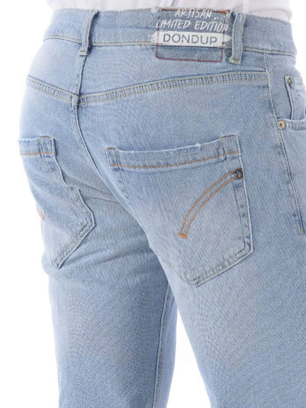 Mius low rise stone washed jeans 