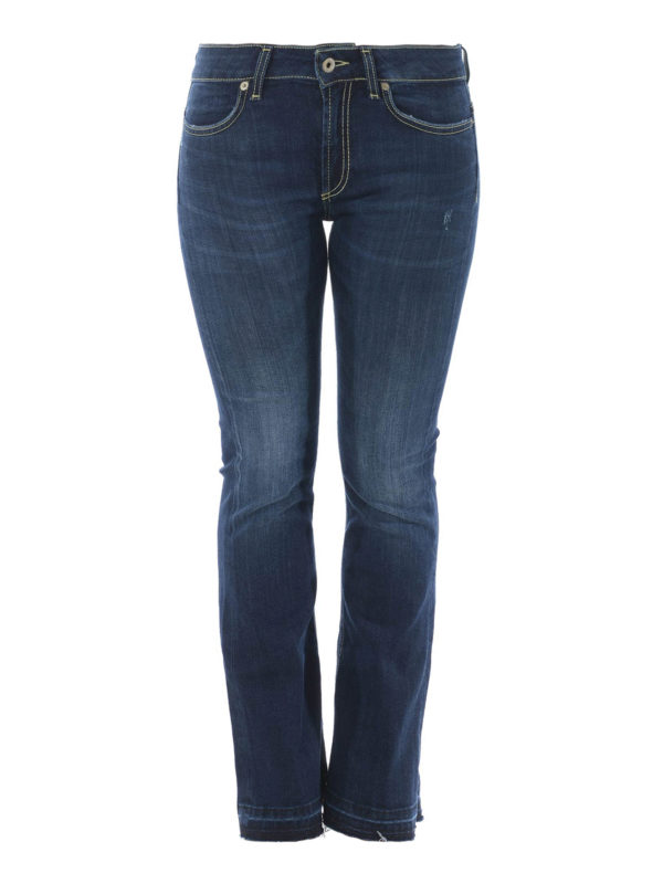 DONDUP: flared jeans - Neon flared jeans