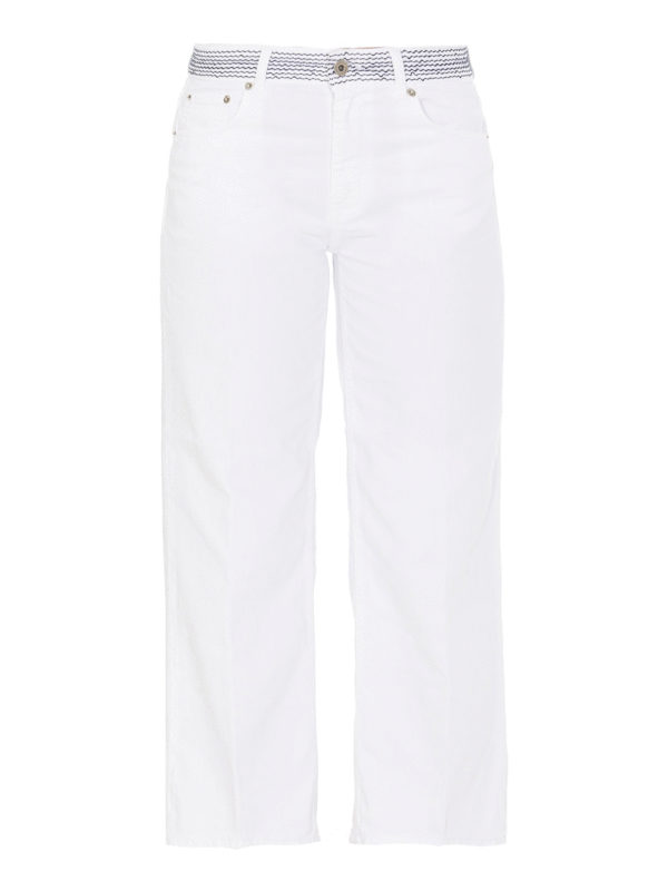 DONDUP: flared jeans - Waist embroidered jeans