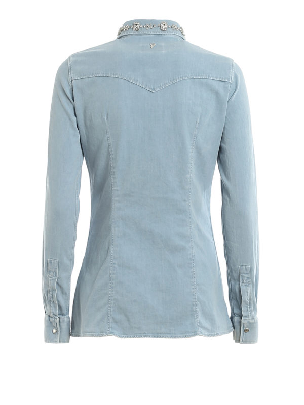 Shirts Dondup Crystal embellished denim shirt C515DS0278DAF6W800