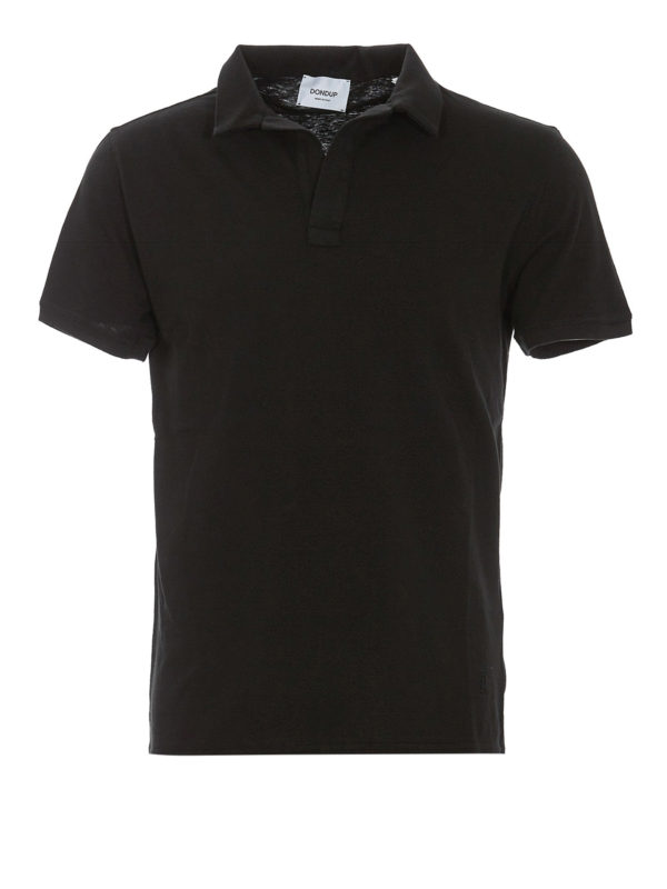 DONDUP: polo shirts - Linen cotton blend polo