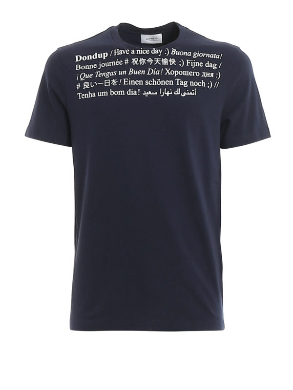 DONDUP: t-shirts - Buona giornata printed T-shirt