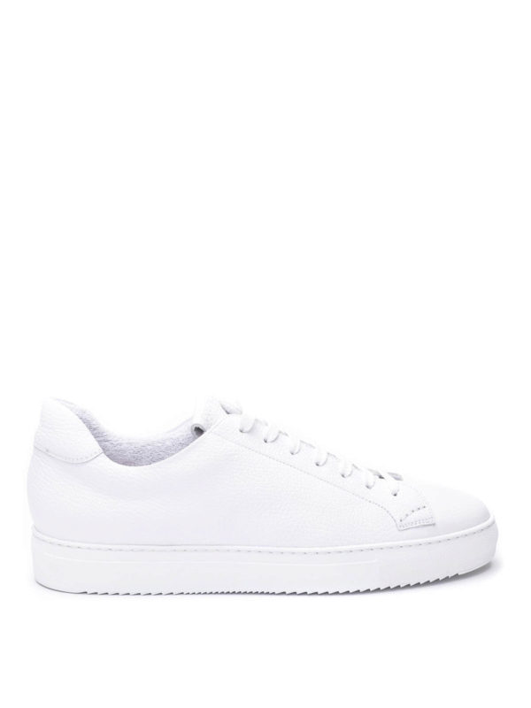 DOUCAL'S SNEAKER PIATTA IN PELLE MARTELLATA Uomo Bianco | Mascheroni Moda