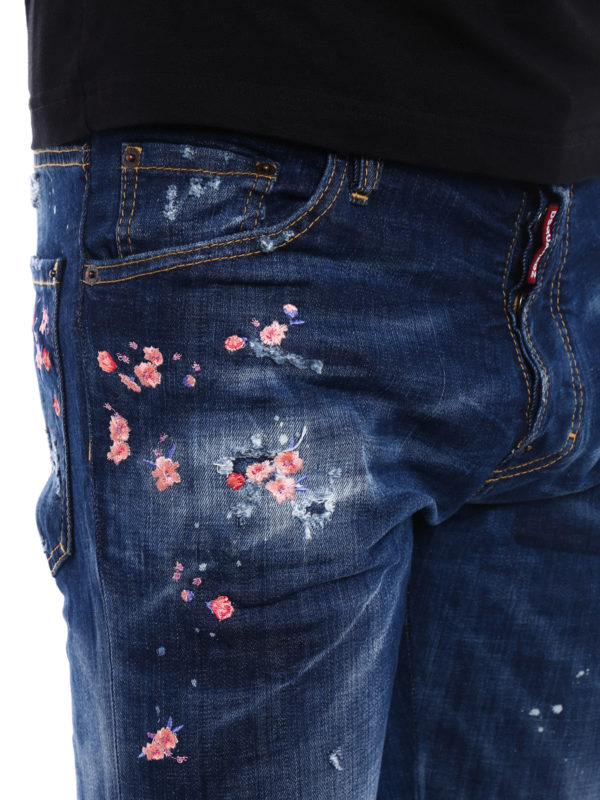 dsquared2 embroidered jeans
