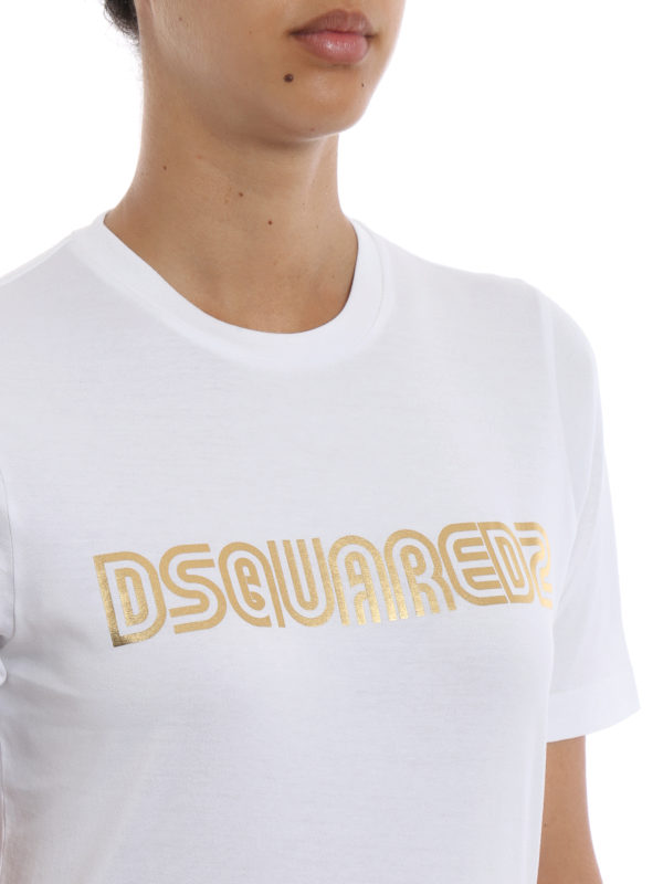 white dsquared t shirt red writing