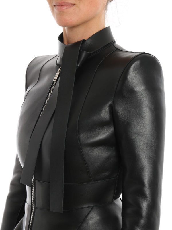 theory leather peplum jacket