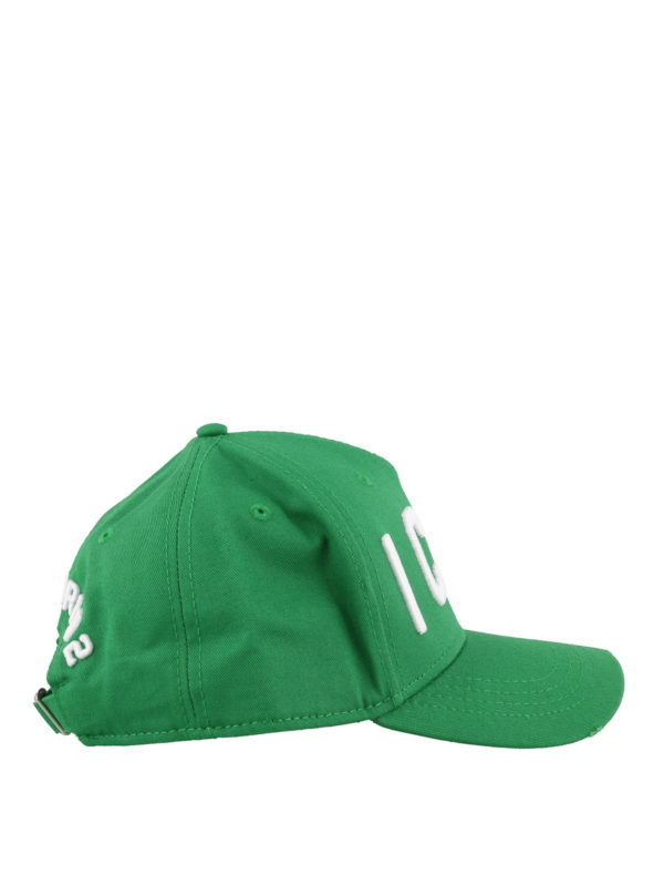 Icon embroidery green baseball cap 