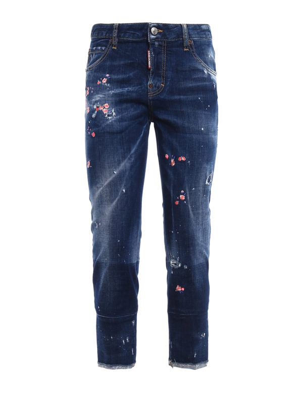 Dsquared2 - Cool Girl floral embroidered jeans - straight ...