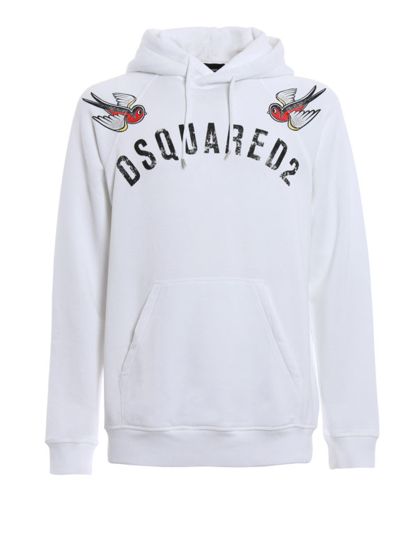 dsquared hoodie white