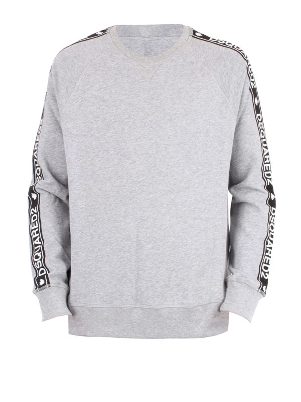 branded bands grey cotton sweatshirt 