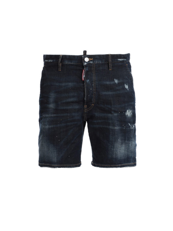 dark denim short