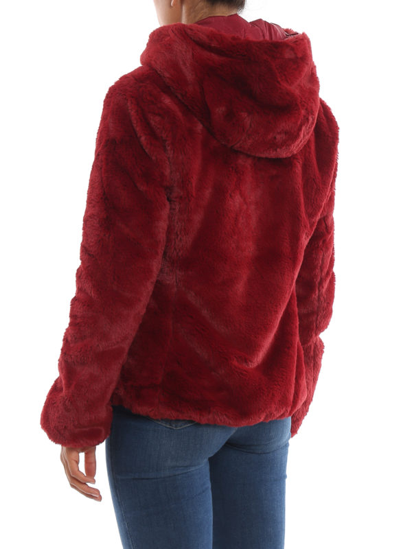 nylon reversible puffer jacket 