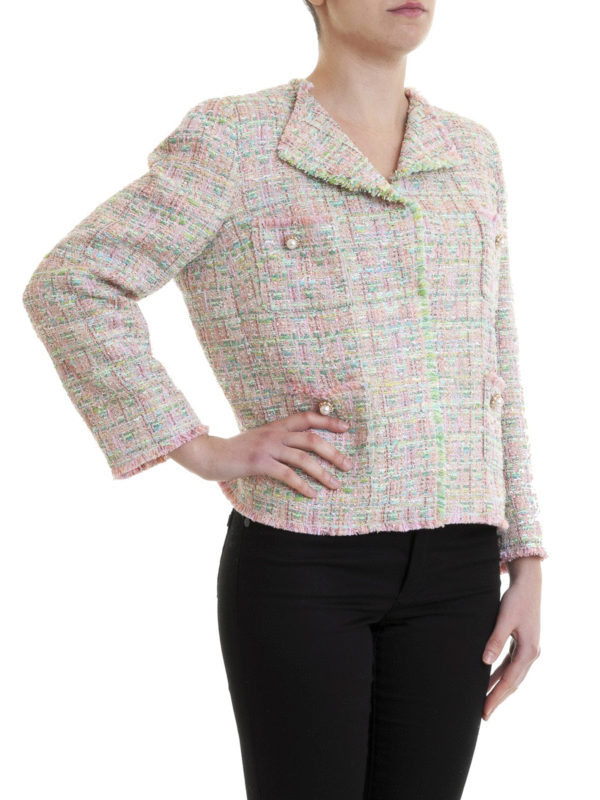 Pearl embellished multicolour tweed 