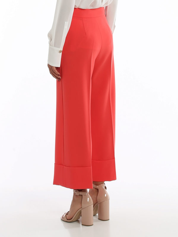 Embroidered waistline culotte pants 