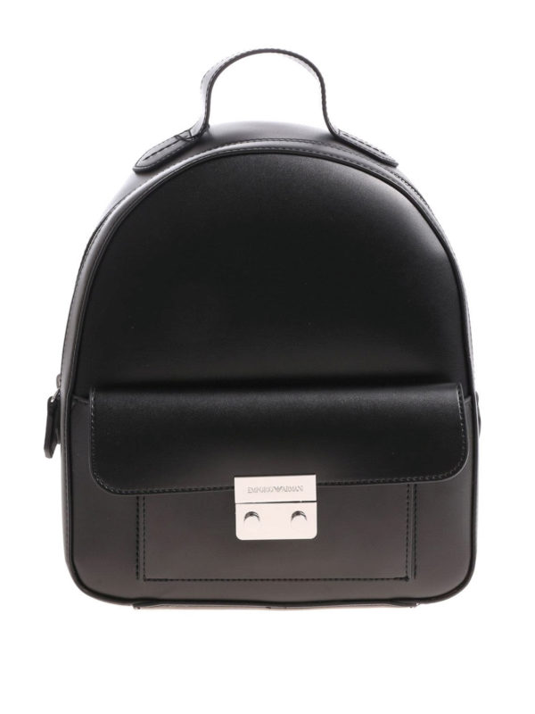 leather backpack armani