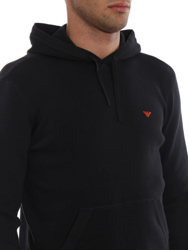 orange armani hoodie