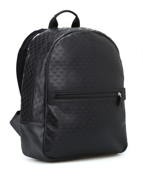 Backpacks Emporio Armani - All over printed calfskin dome backpack
