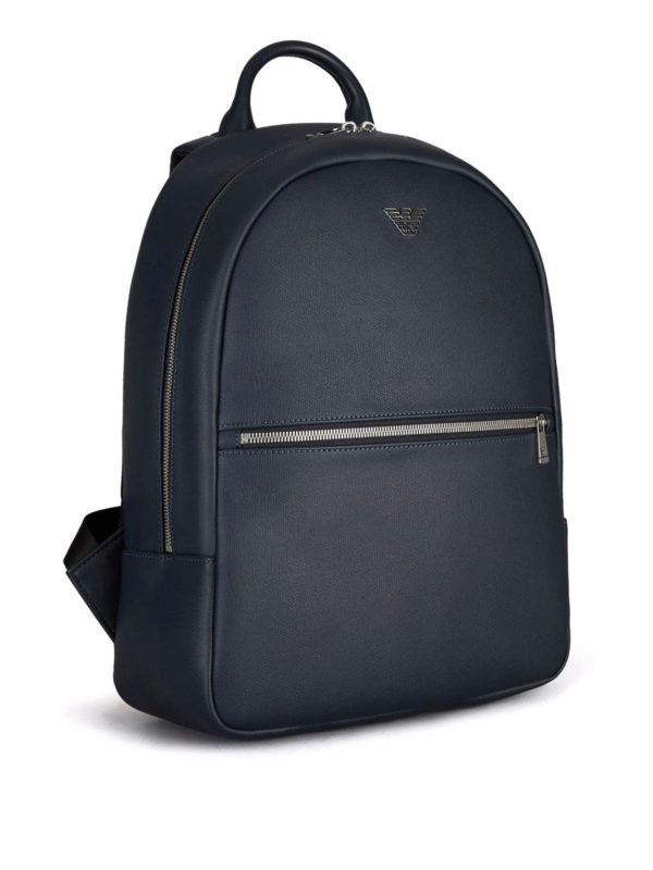 blue armani backpack