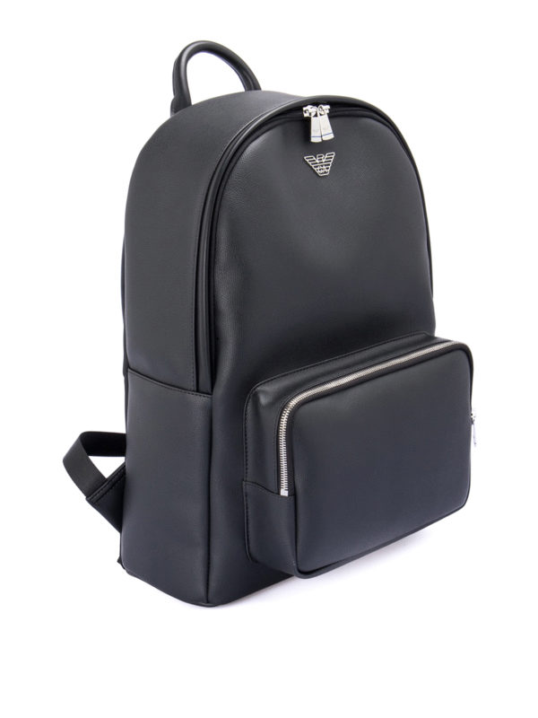 emporio armani leather backpack