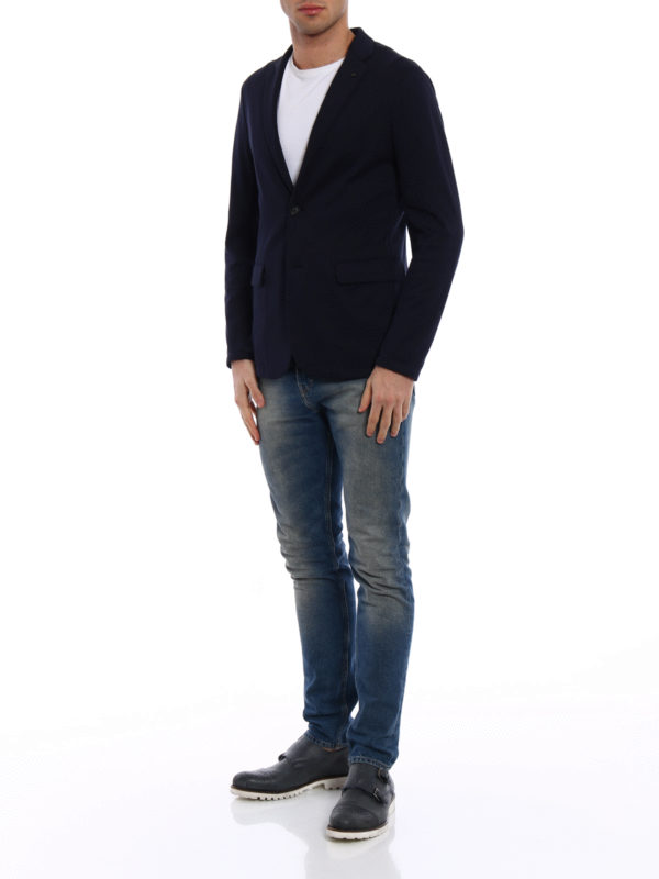 Unstructured cotton jersey blazer 