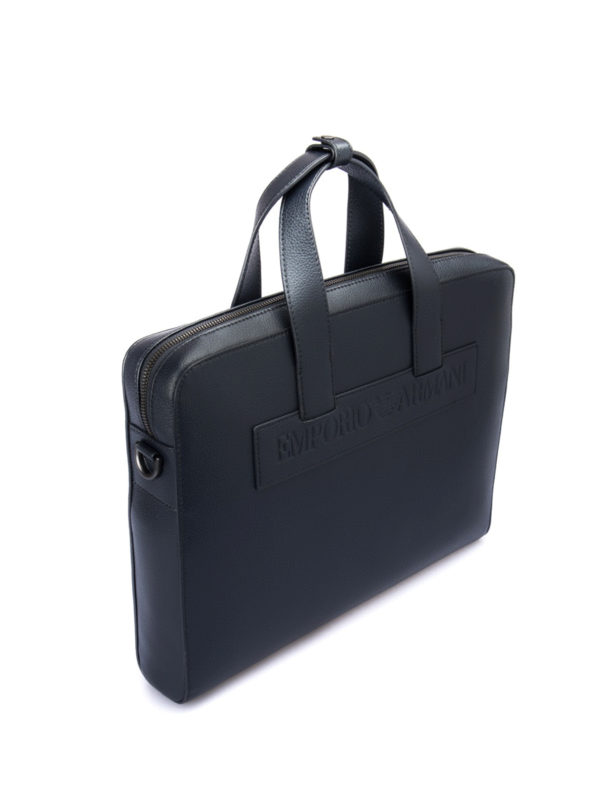 Laptop bags & briefcases Emporio Armani - Logo lettering briefcase -  YAP117YSL5J80033