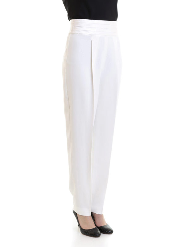 armani white trousers