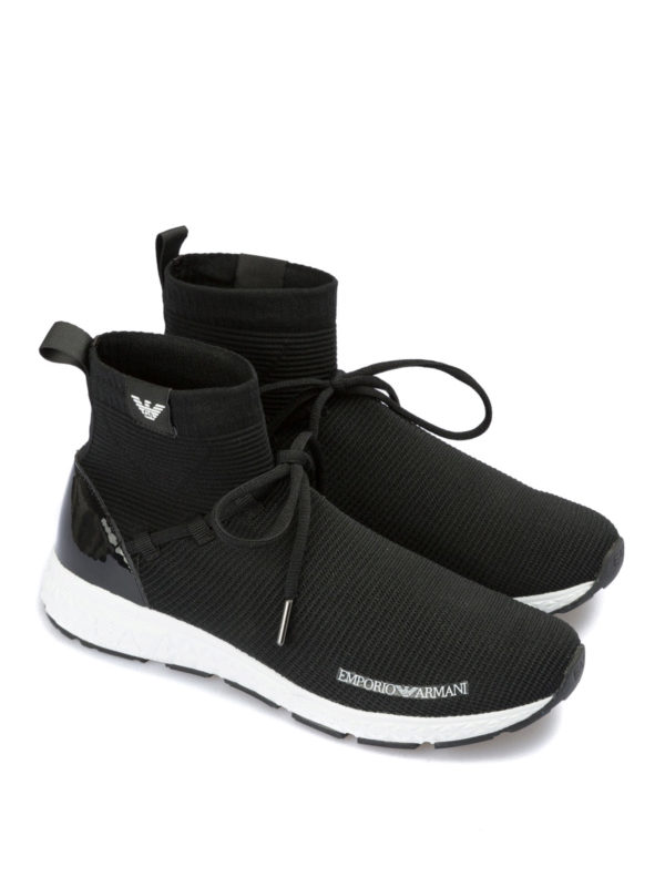 Trainers Emporio Armani - Neoprene high-top sock sneakers - X3Z018XL623K001