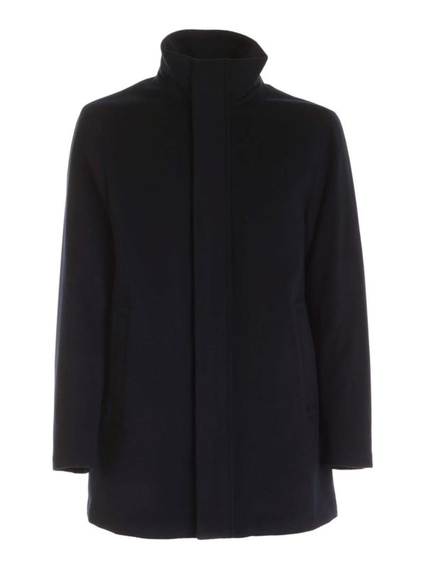 Wool and cashmere coat with godet pleats | Woman | Emporio Armani