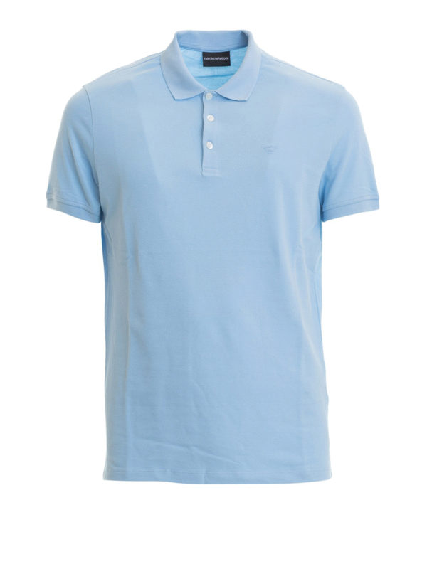 ladies light blue polo shirt