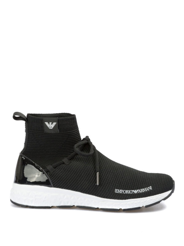 Trainers Emporio Armani - Neoprene high-top sock sneakers - X3Z018XL623K001